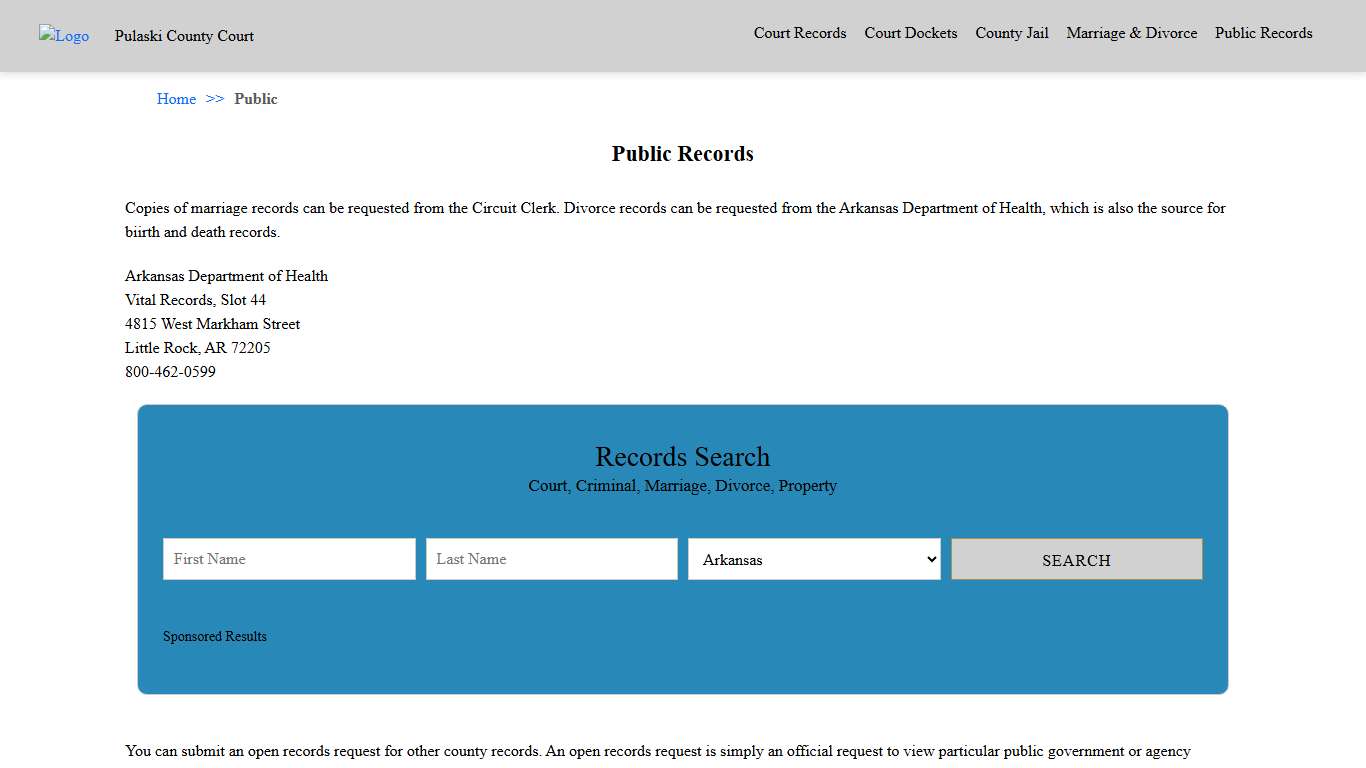 Public Records | Pulaski County Court